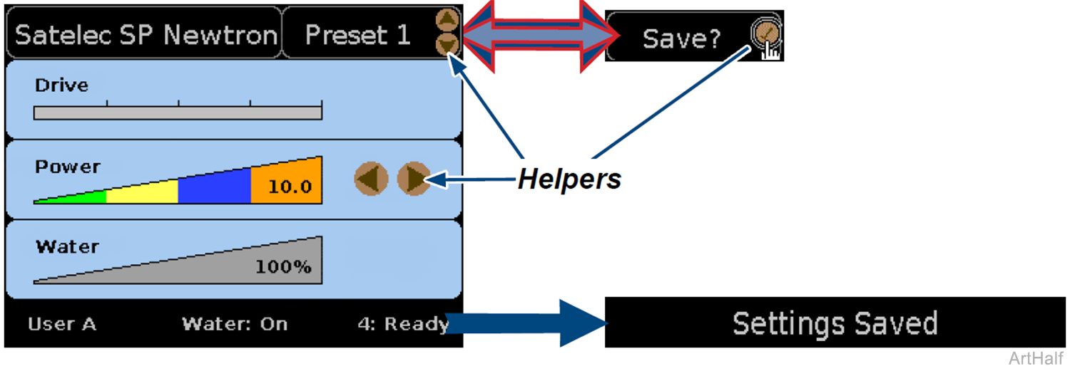 Satelec Save Settings
